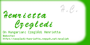 henrietta czegledi business card