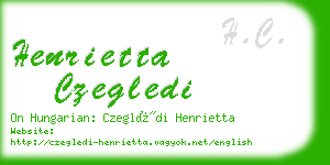henrietta czegledi business card